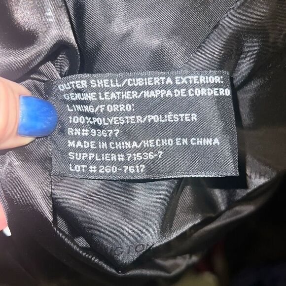 ✨Worthington Genuine Lambskin Leather Black Sz Large Jacket✨ - Picture 9 of 11